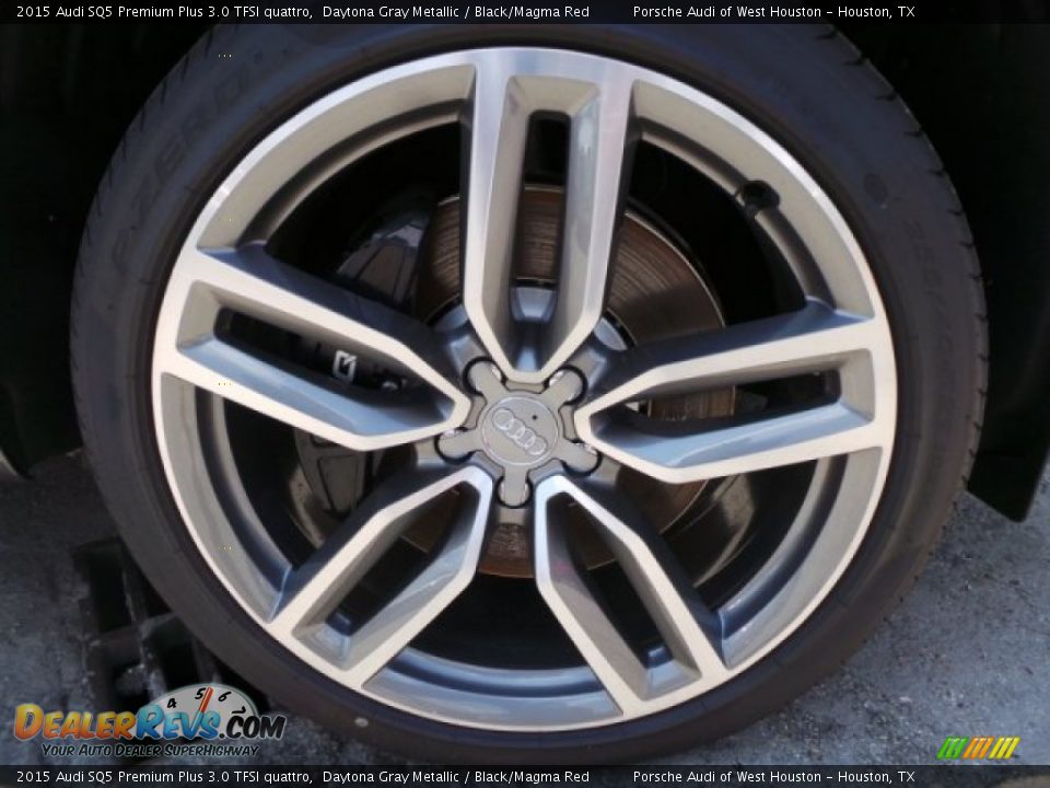 2015 Audi SQ5 Premium Plus 3.0 TFSI quattro Daytona Gray Metallic / Black/Magma Red Photo #9