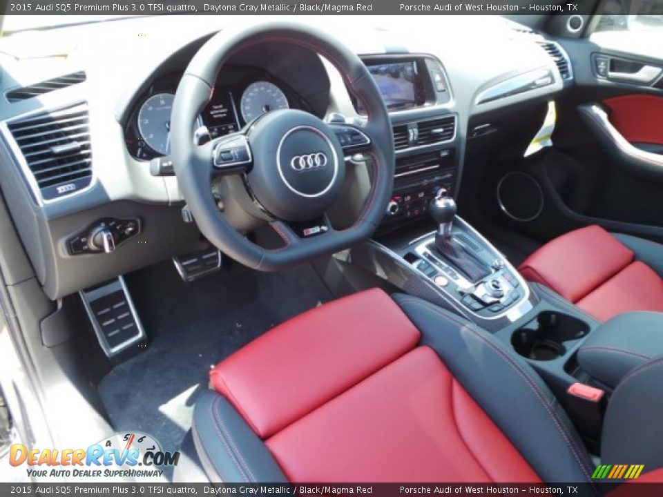 2015 Audi SQ5 Premium Plus 3.0 TFSI quattro Daytona Gray Metallic / Black/Magma Red Photo #11