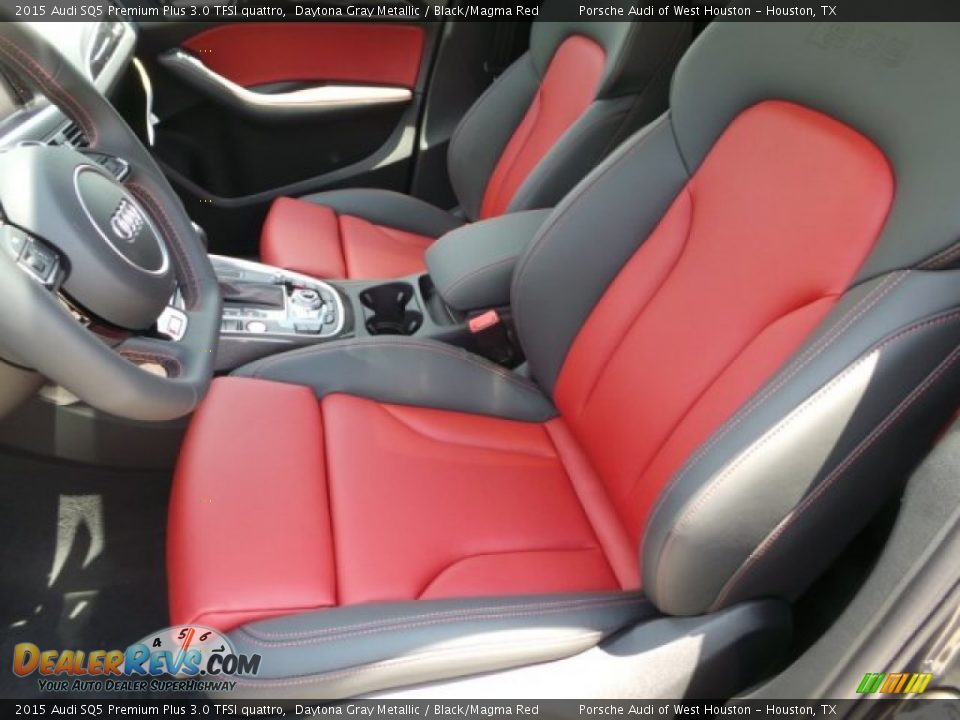 2015 Audi SQ5 Premium Plus 3.0 TFSI quattro Daytona Gray Metallic / Black/Magma Red Photo #12