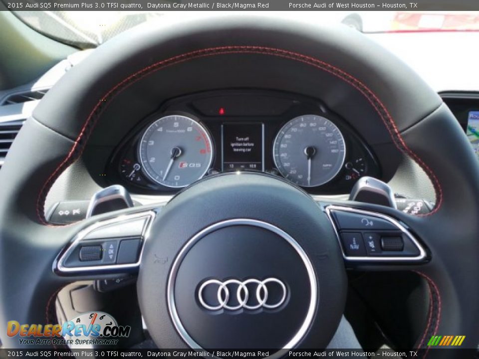2015 Audi SQ5 Premium Plus 3.0 TFSI quattro Daytona Gray Metallic / Black/Magma Red Photo #22