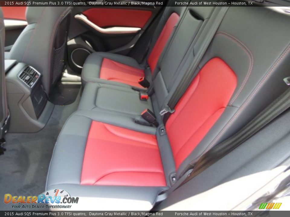 2015 Audi SQ5 Premium Plus 3.0 TFSI quattro Daytona Gray Metallic / Black/Magma Red Photo #25