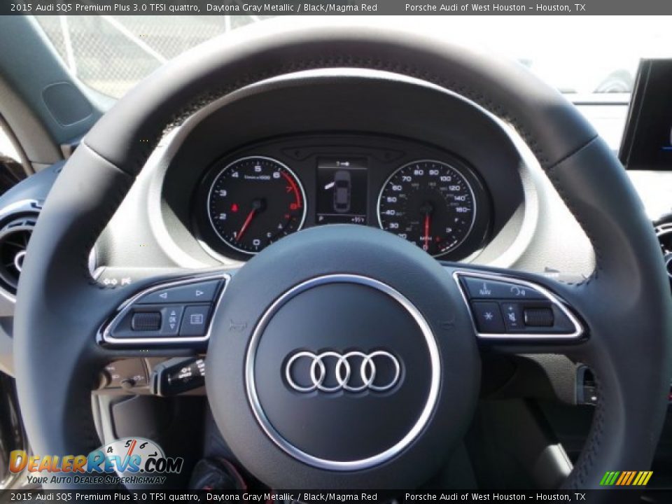 2015 Audi SQ5 Premium Plus 3.0 TFSI quattro Daytona Gray Metallic / Black/Magma Red Photo #30