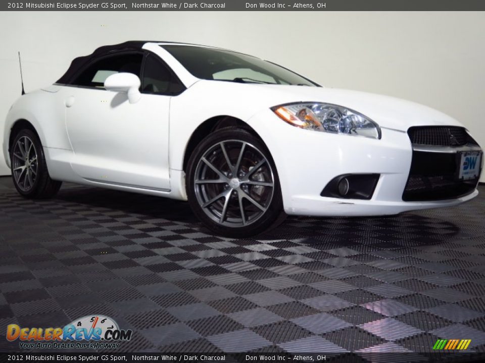 2012 Mitsubishi Eclipse Spyder GS Sport Northstar White / Dark Charcoal Photo #1