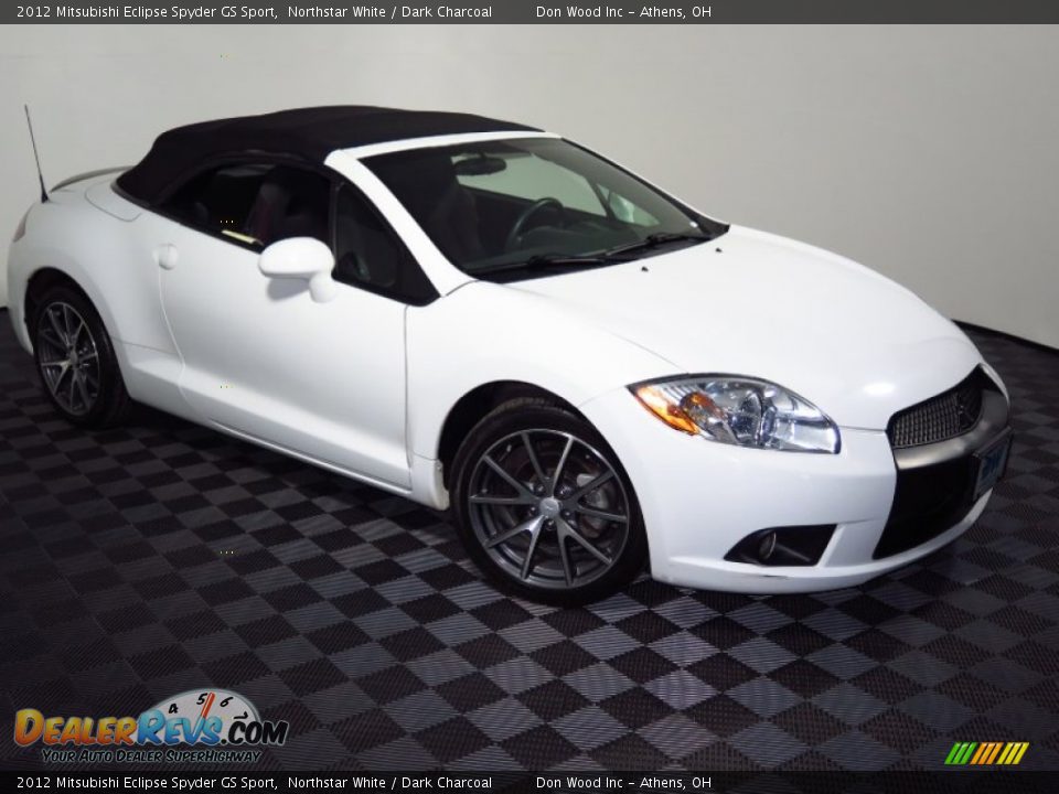 2012 Mitsubishi Eclipse Spyder GS Sport Northstar White / Dark Charcoal Photo #2