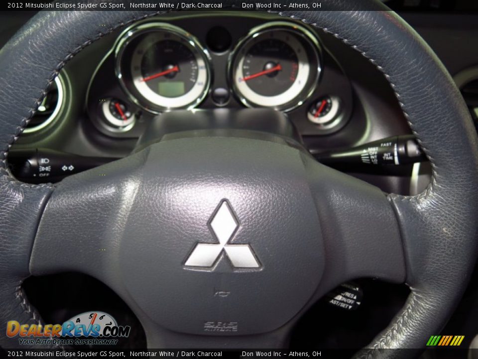 2012 Mitsubishi Eclipse Spyder GS Sport Northstar White / Dark Charcoal Photo #25