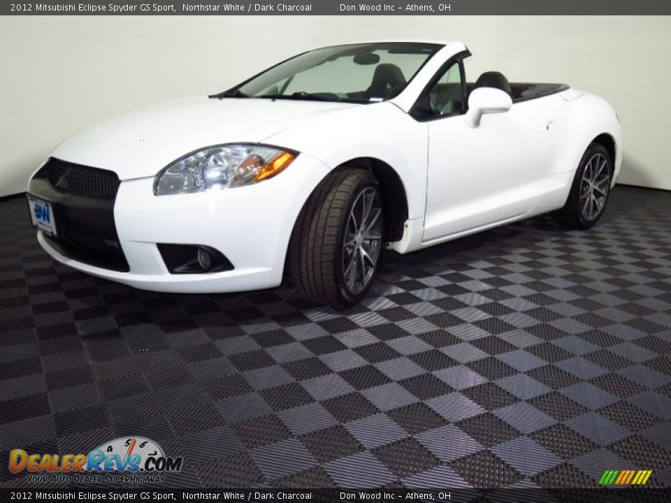 2012 Mitsubishi Eclipse Spyder GS Sport Northstar White / Dark Charcoal Photo #36