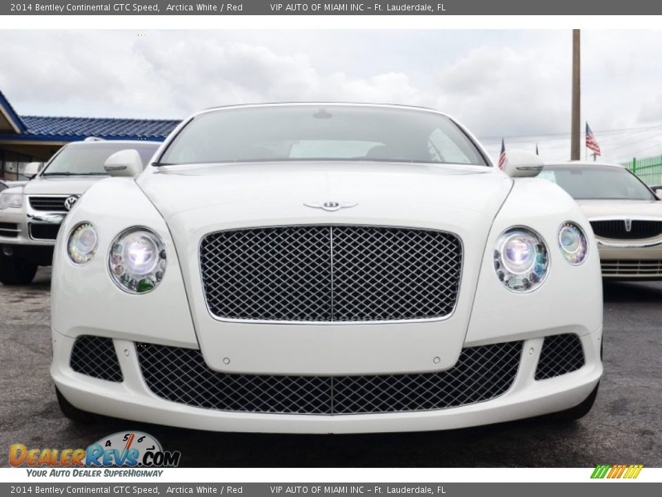 2014 Bentley Continental GTC Speed Arctica White / Red Photo #3