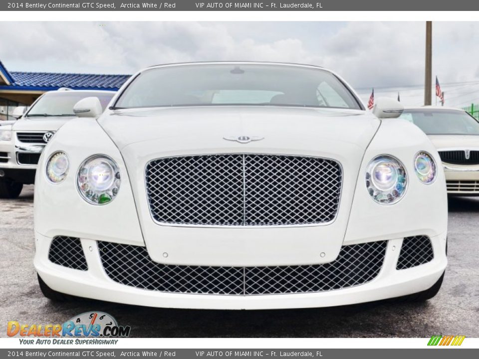 2014 Bentley Continental GTC Speed Arctica White / Red Photo #4