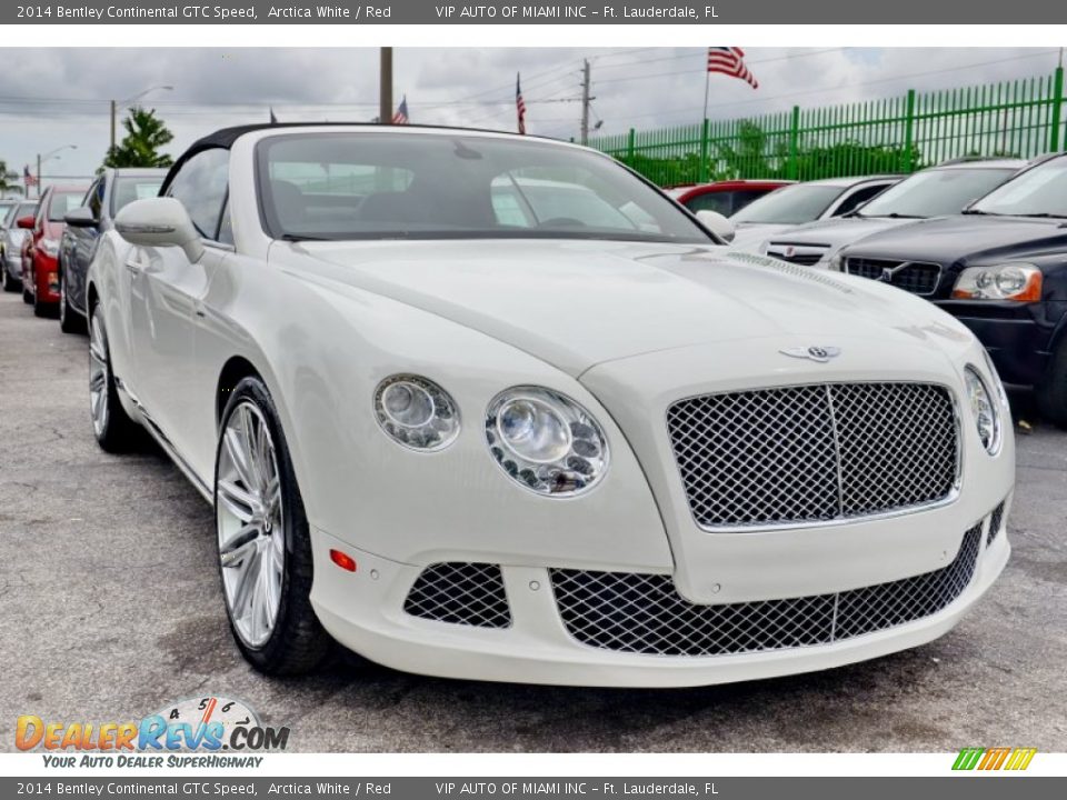 2014 Bentley Continental GTC Speed Arctica White / Red Photo #5