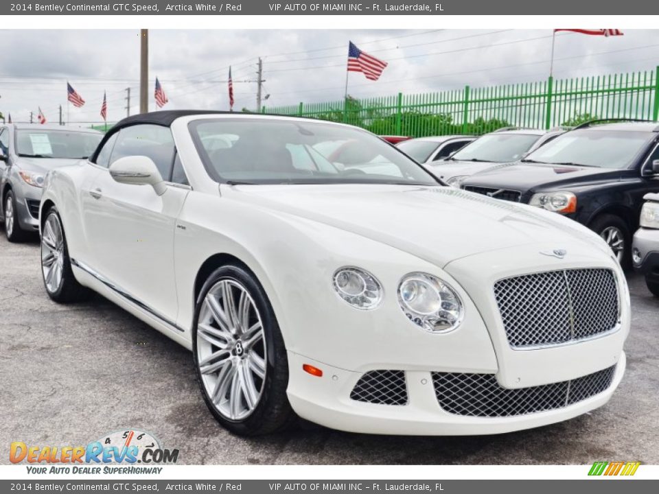 2014 Bentley Continental GTC Speed Arctica White / Red Photo #6