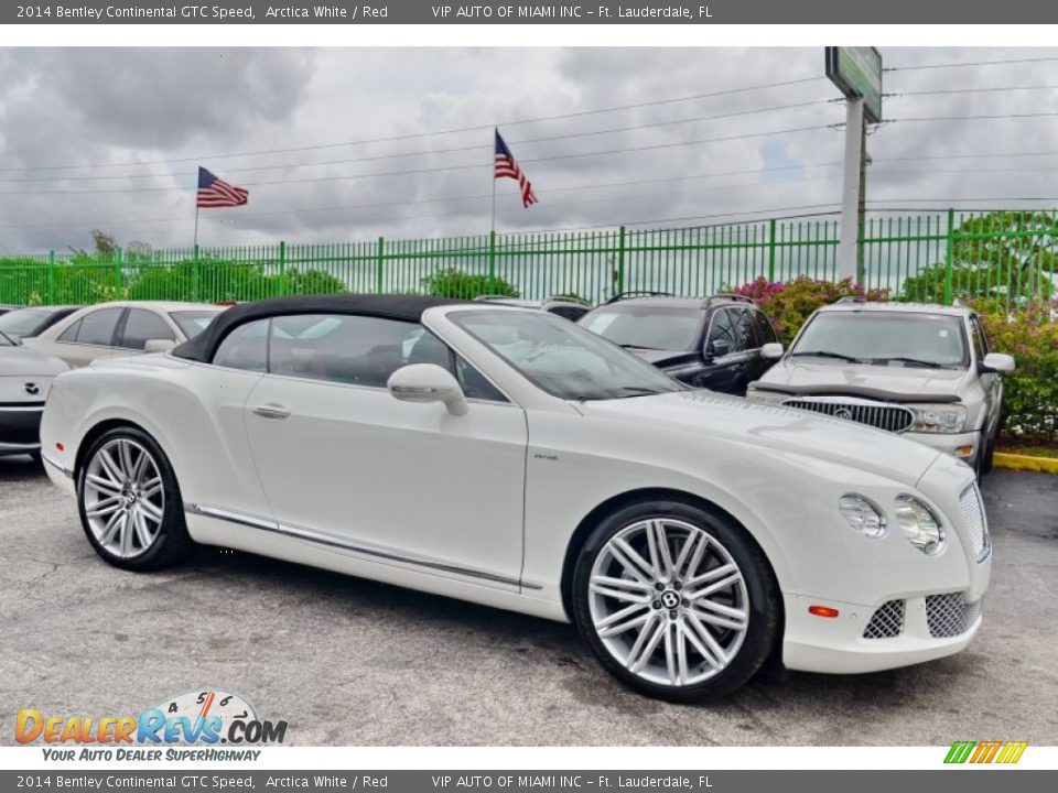 2014 Bentley Continental GTC Speed Arctica White / Red Photo #9