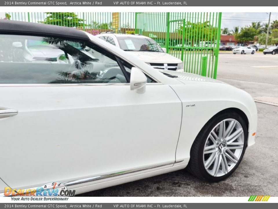 2014 Bentley Continental GTC Speed Arctica White / Red Photo #11