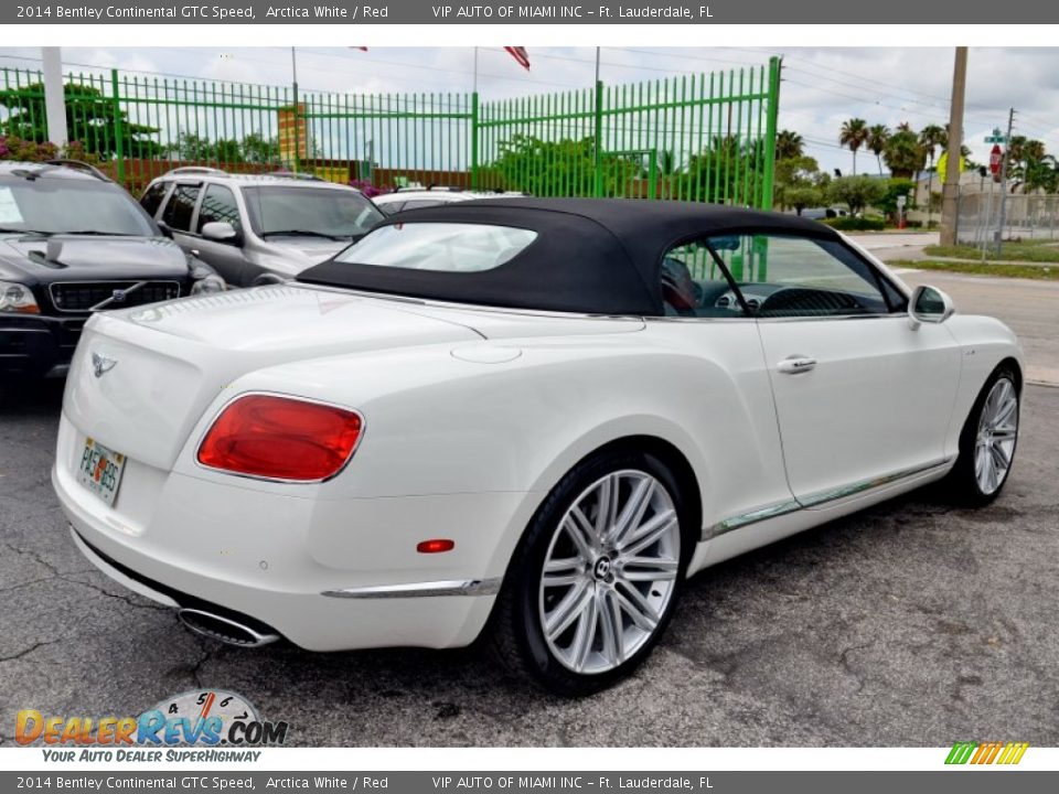 2014 Bentley Continental GTC Speed Arctica White / Red Photo #16