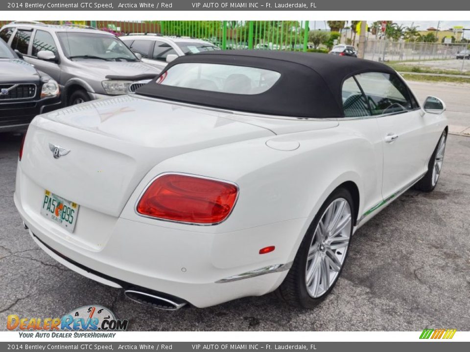 2014 Bentley Continental GTC Speed Arctica White / Red Photo #17