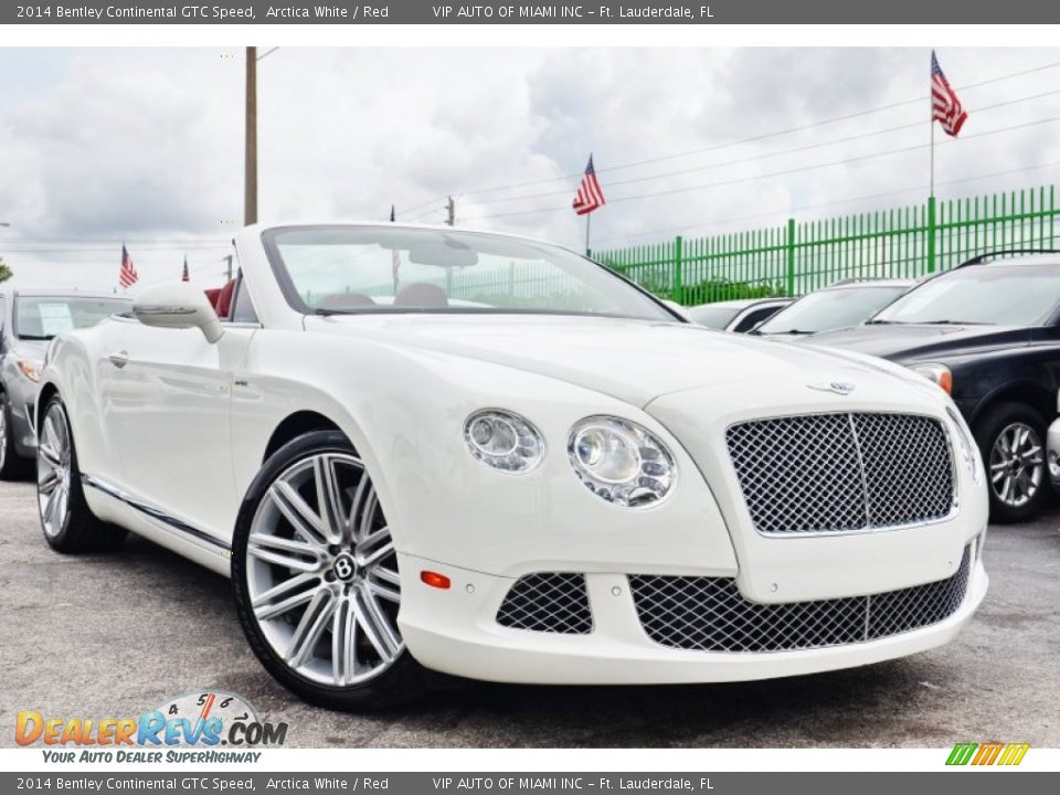 2014 Bentley Continental GTC Speed Arctica White / Red Photo #23