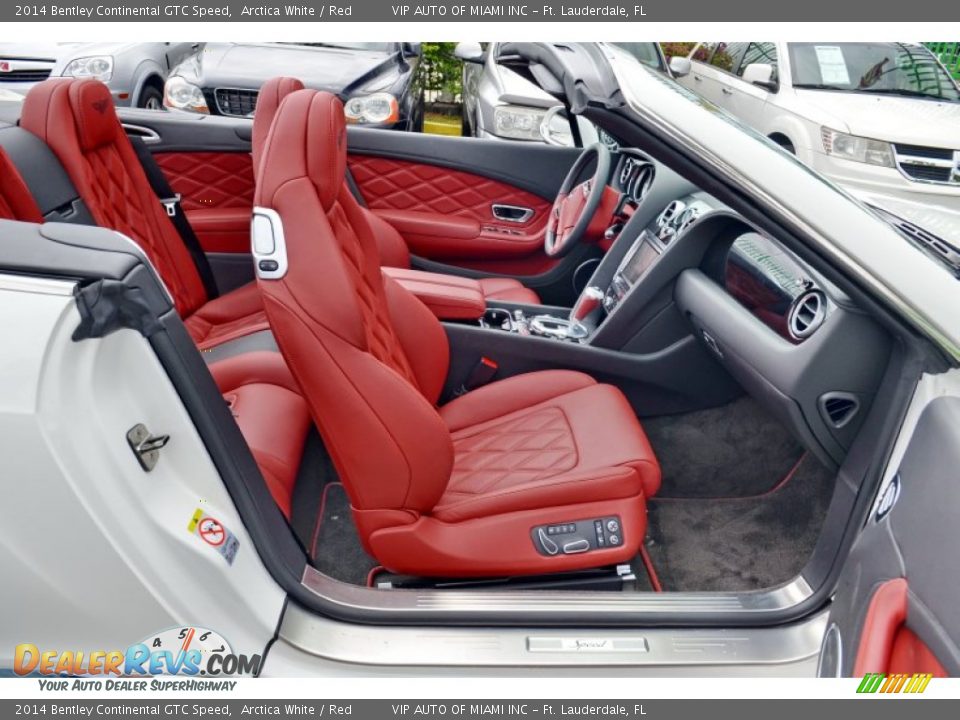 2014 Bentley Continental GTC Speed Arctica White / Red Photo #27