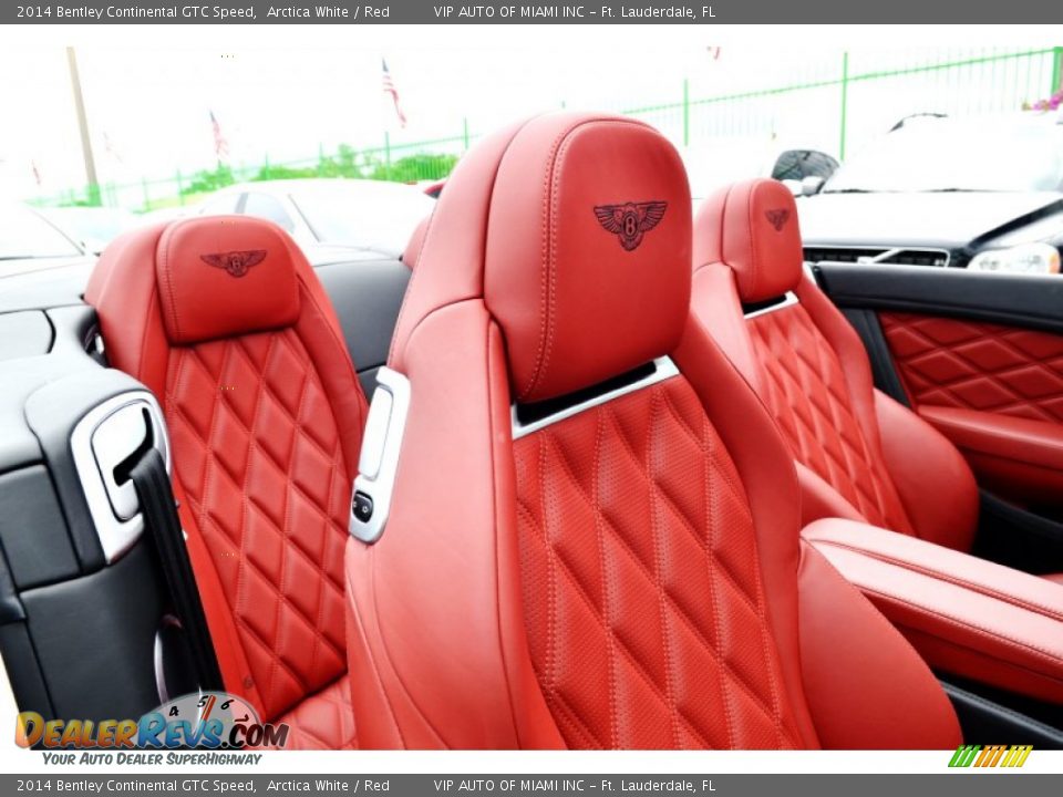 2014 Bentley Continental GTC Speed Arctica White / Red Photo #30