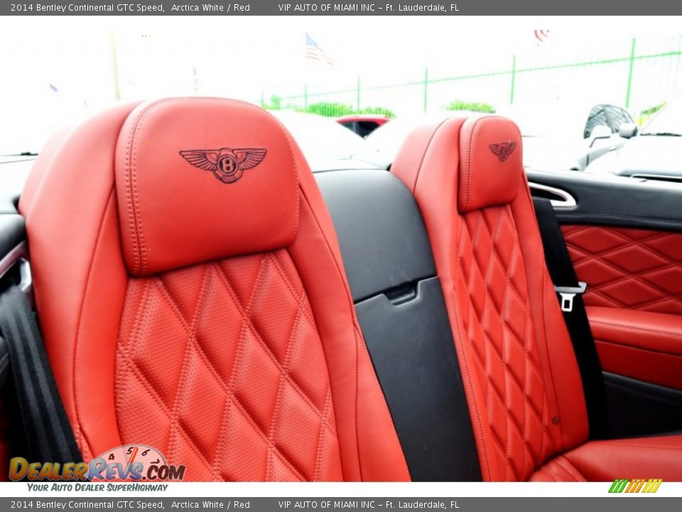 2014 Bentley Continental GTC Speed Arctica White / Red Photo #34