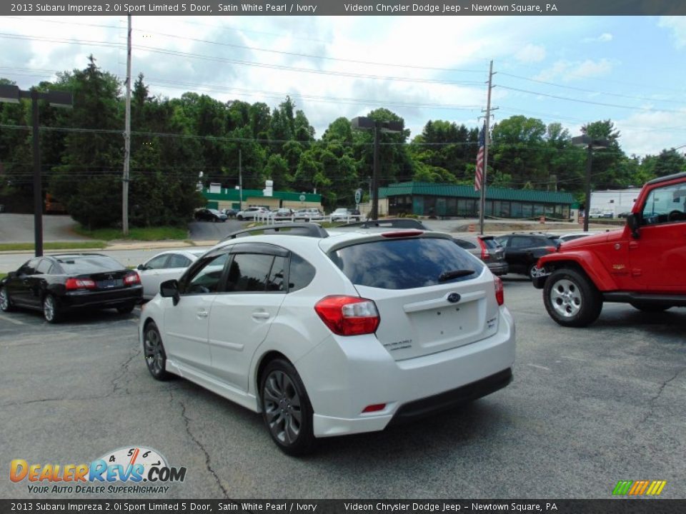 2013 Subaru Impreza 2.0i Sport Limited 5 Door Satin White Pearl / Ivory Photo #5