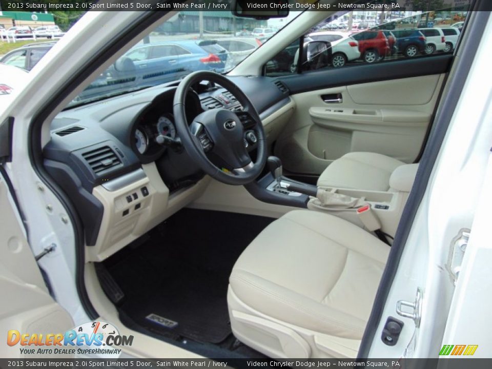 2013 Subaru Impreza 2.0i Sport Limited 5 Door Satin White Pearl / Ivory Photo #14