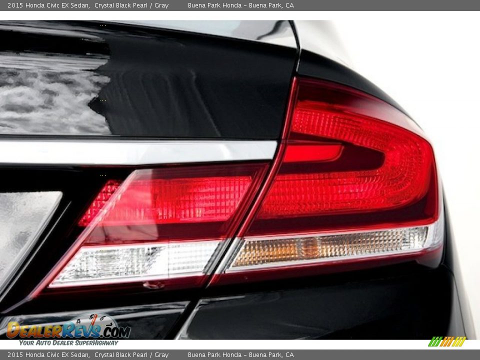 2015 Honda Civic EX Sedan Crystal Black Pearl / Gray Photo #3