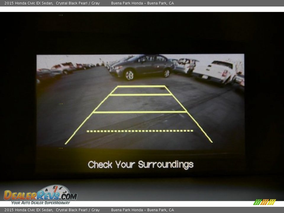 2015 Honda Civic EX Sedan Crystal Black Pearl / Gray Photo #7