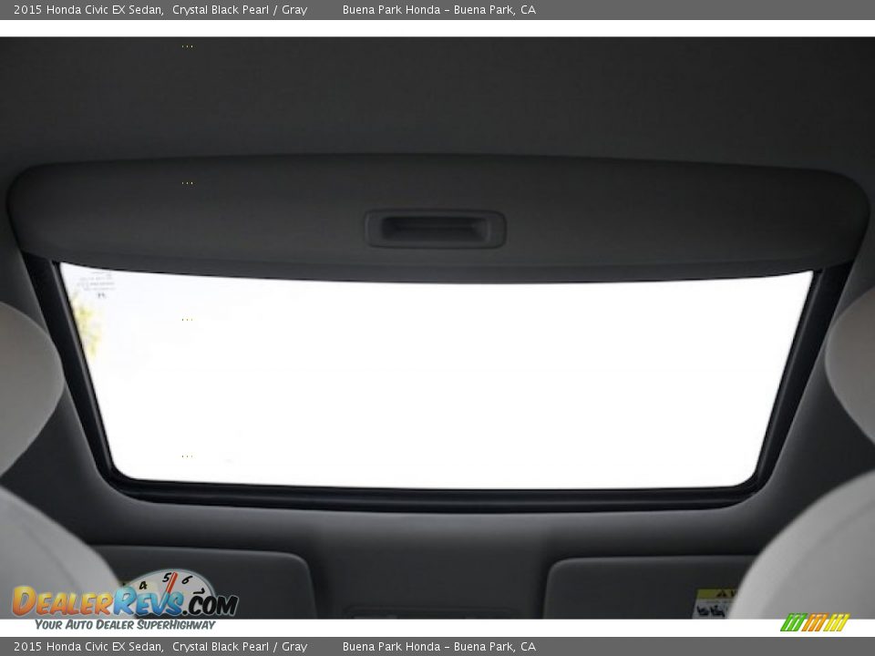 2015 Honda Civic EX Sedan Crystal Black Pearl / Gray Photo #14
