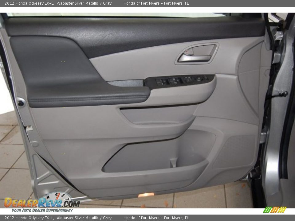 2012 Honda Odyssey EX-L Alabaster Silver Metallic / Gray Photo #12