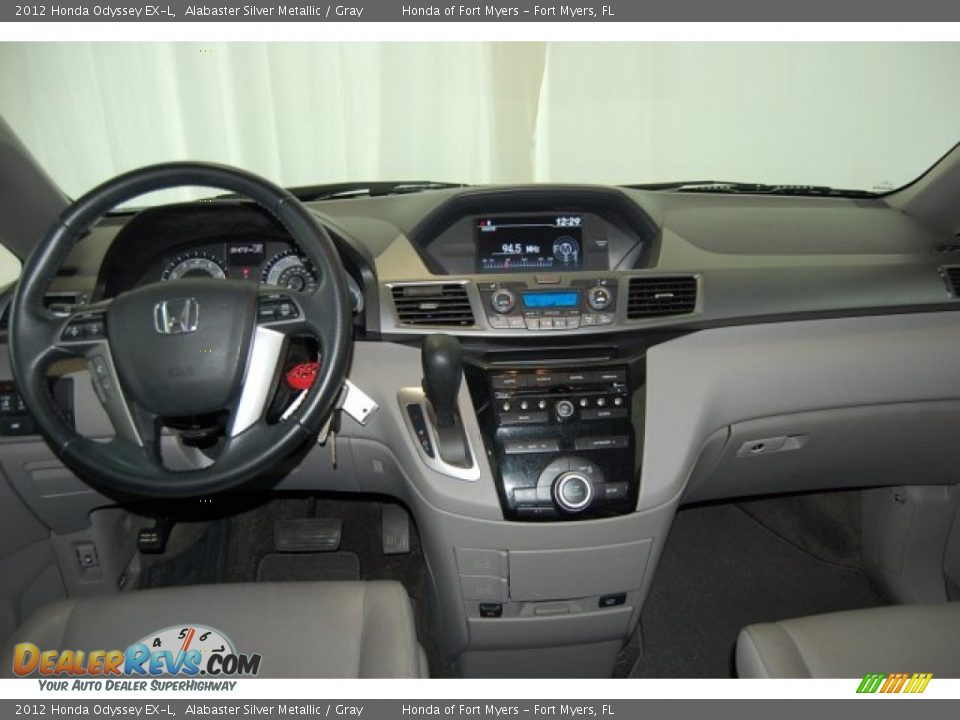 2012 Honda Odyssey EX-L Alabaster Silver Metallic / Gray Photo #27