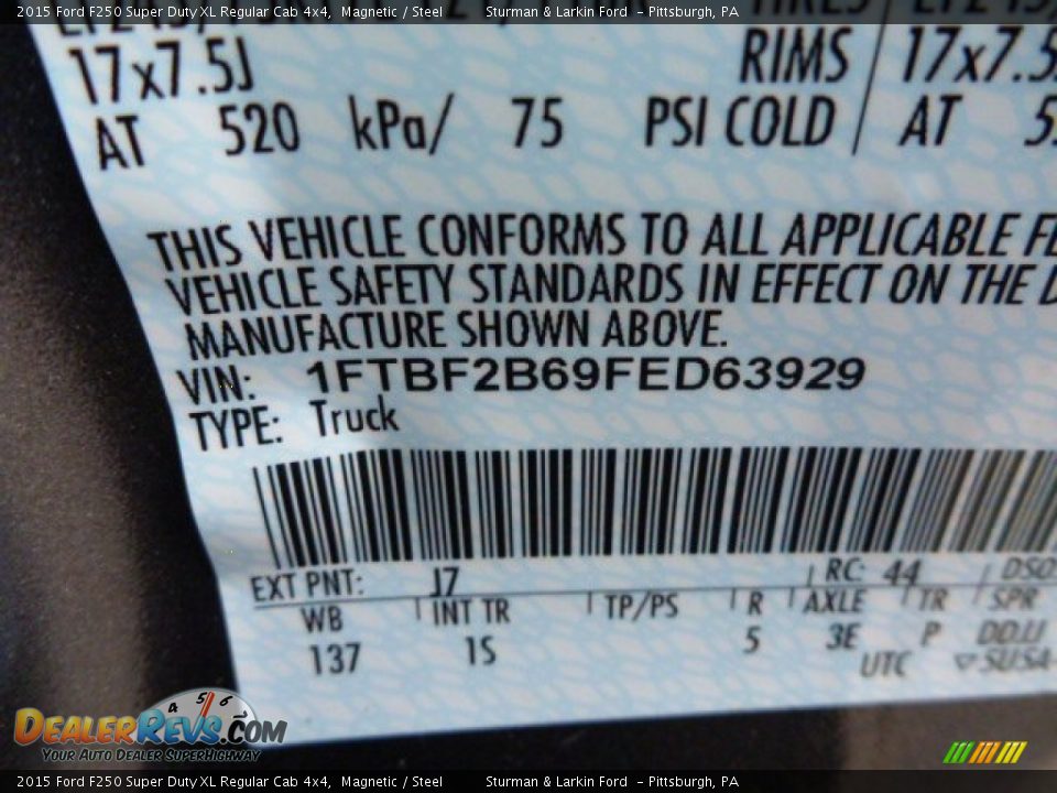 2015 Ford F250 Super Duty XL Regular Cab 4x4 Magnetic / Steel Photo #13