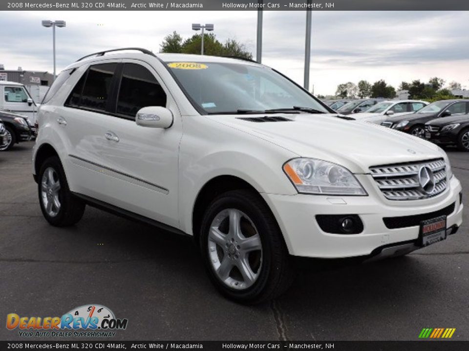 2008 Mercedes-Benz ML 320 CDI 4Matic Arctic White / Macadamia Photo #3