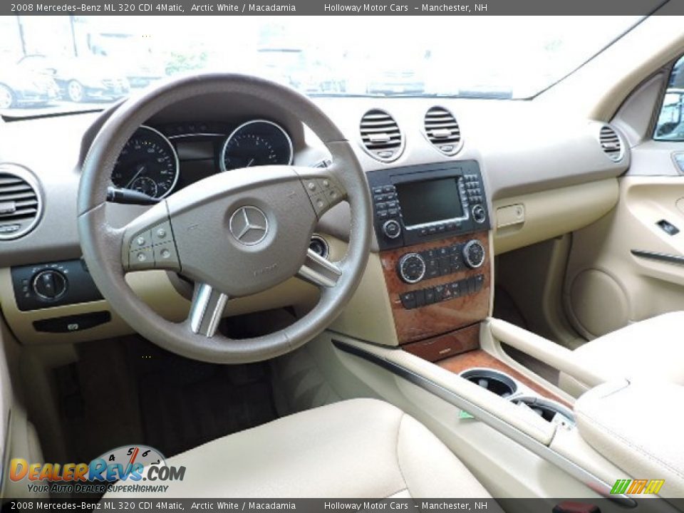 2008 Mercedes-Benz ML 320 CDI 4Matic Arctic White / Macadamia Photo #6