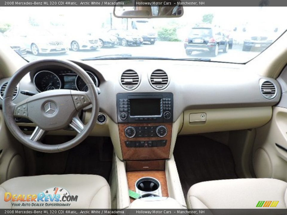 2008 Mercedes-Benz ML 320 CDI 4Matic Arctic White / Macadamia Photo #8