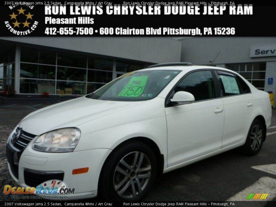 2007 Volkswagen Jetta 2.5 Sedan Campanella White / Art Gray Photo #1