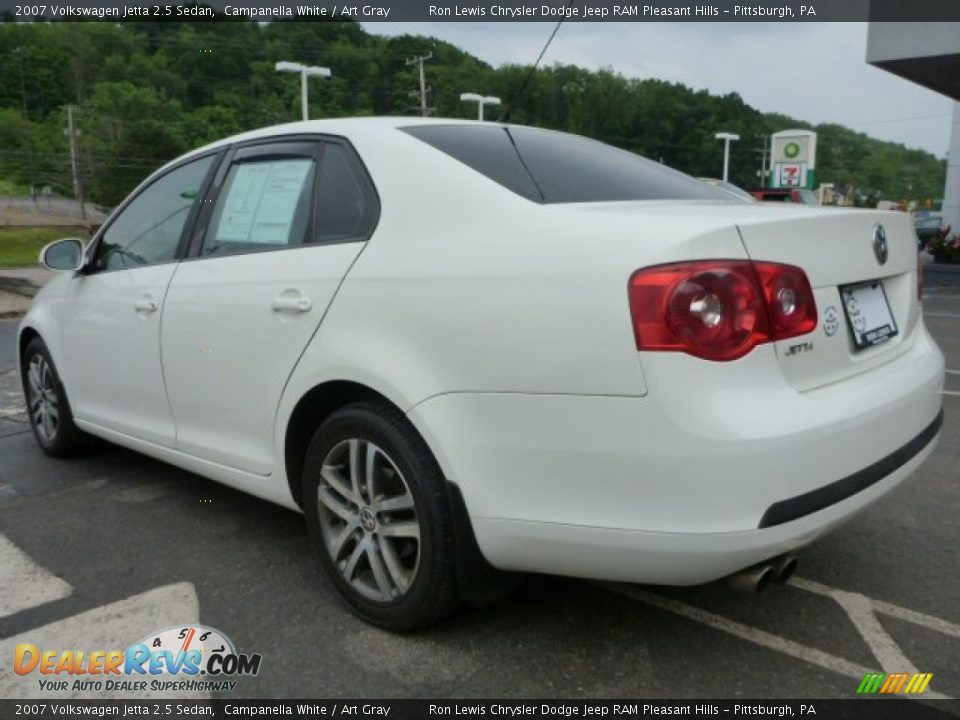 2007 Volkswagen Jetta 2.5 Sedan Campanella White / Art Gray Photo #2