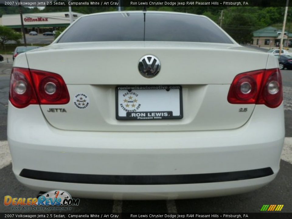 2007 Volkswagen Jetta 2.5 Sedan Campanella White / Art Gray Photo #3