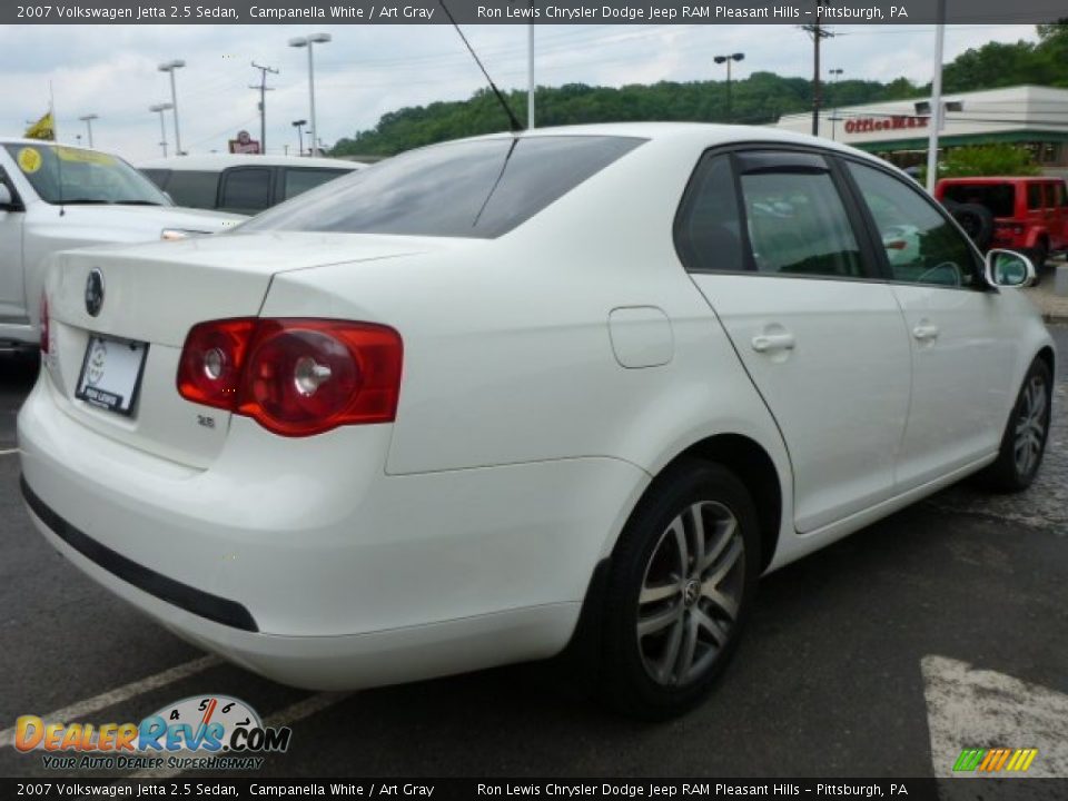 2007 Volkswagen Jetta 2.5 Sedan Campanella White / Art Gray Photo #4
