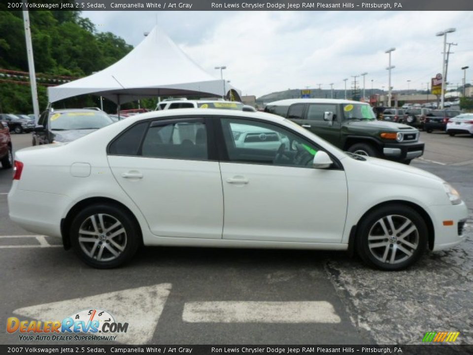 2007 Volkswagen Jetta 2.5 Sedan Campanella White / Art Gray Photo #5