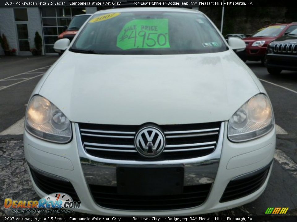 2007 Volkswagen Jetta 2.5 Sedan Campanella White / Art Gray Photo #7
