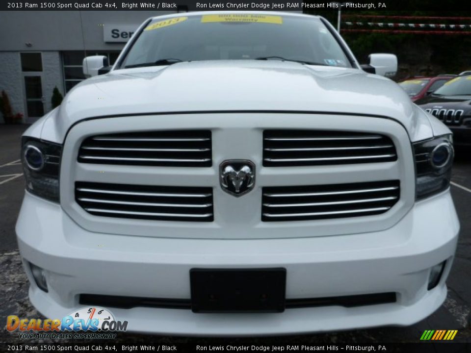 2013 Ram 1500 Sport Quad Cab 4x4 Bright White / Black Photo #8