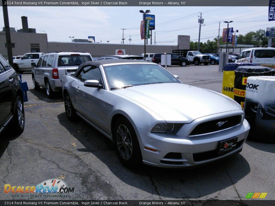 2014 Ford Mustang V6 Premium Convertible Ingot Silver / Charcoal Black Photo #1