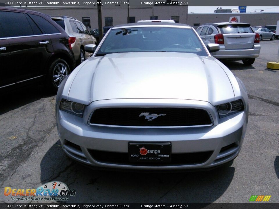 2014 Ford Mustang V6 Premium Convertible Ingot Silver / Charcoal Black Photo #2