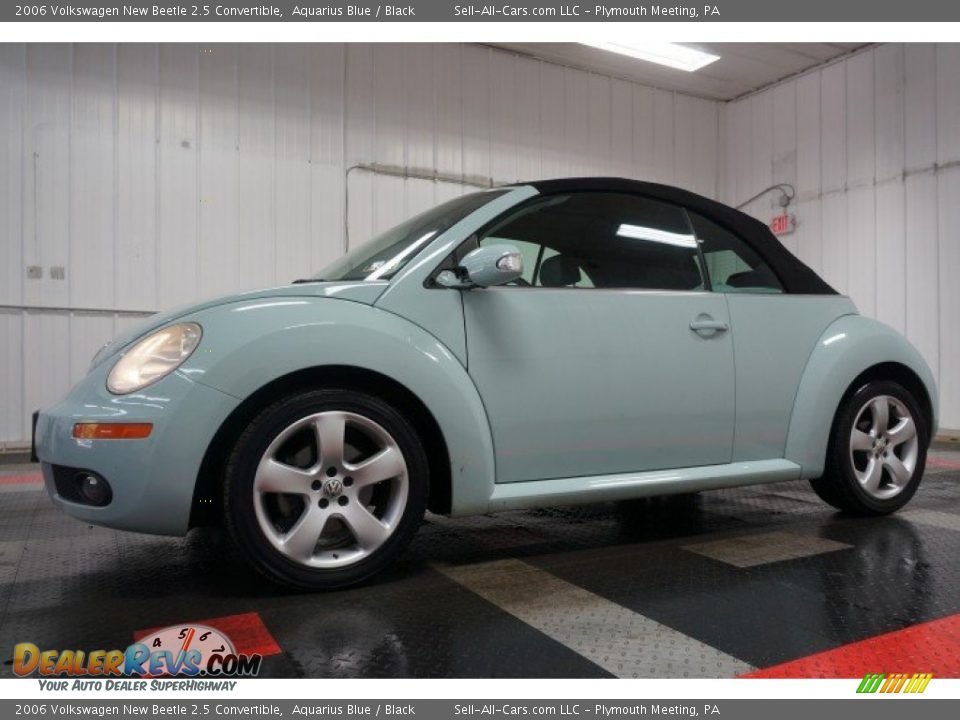 2006 Volkswagen New Beetle 2.5 Convertible Aquarius Blue / Black Photo #7