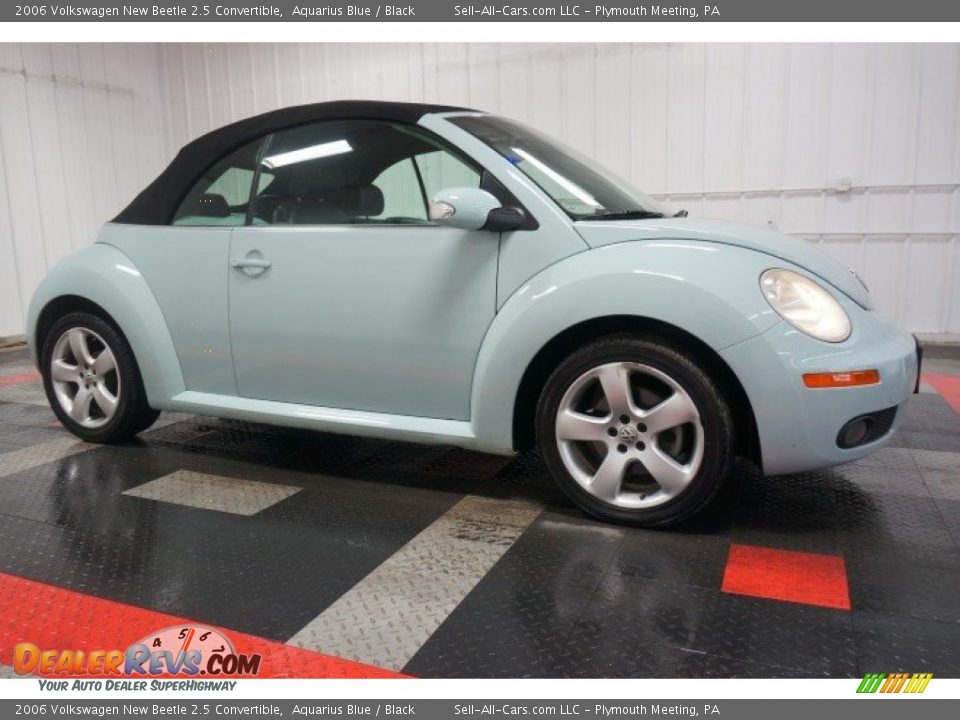 2006 Volkswagen New Beetle 2.5 Convertible Aquarius Blue / Black Photo #11