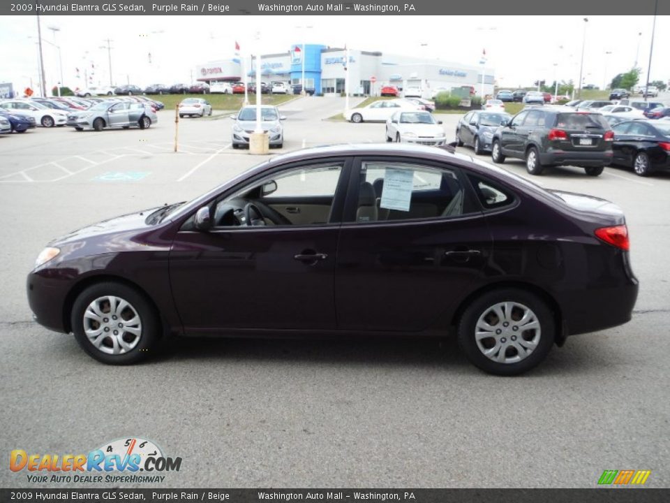 2009 Hyundai Elantra GLS Sedan Purple Rain / Beige Photo #5