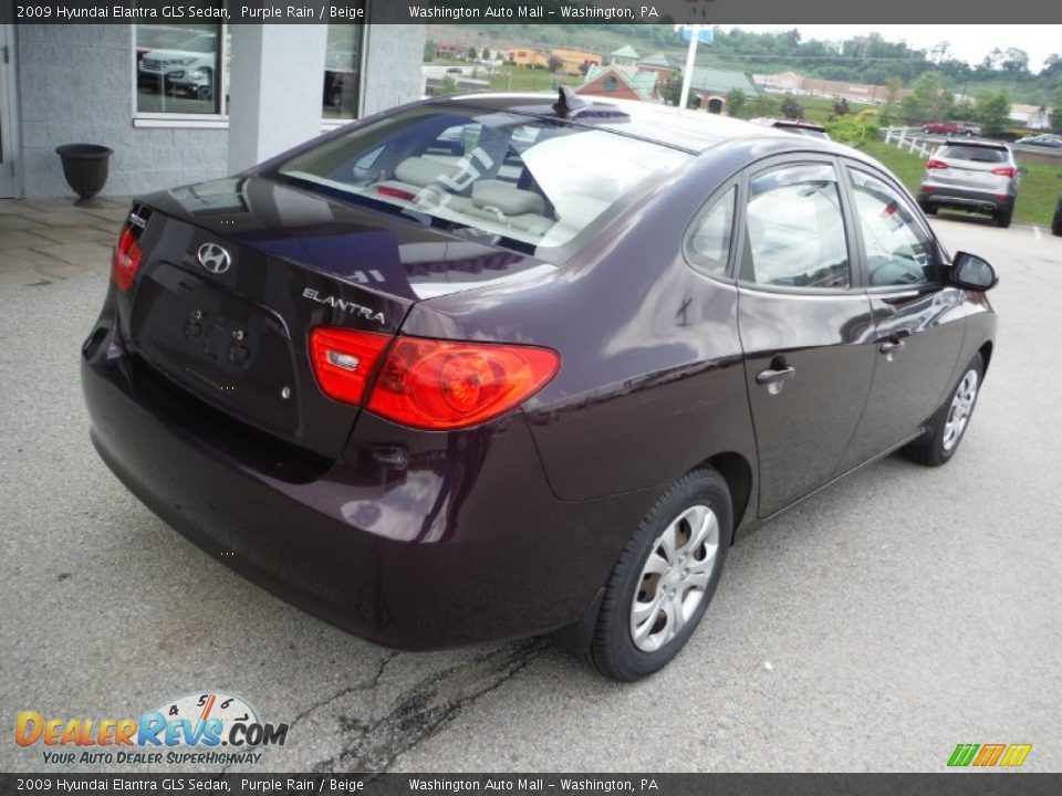 2009 Hyundai Elantra GLS Sedan Purple Rain / Beige Photo #8