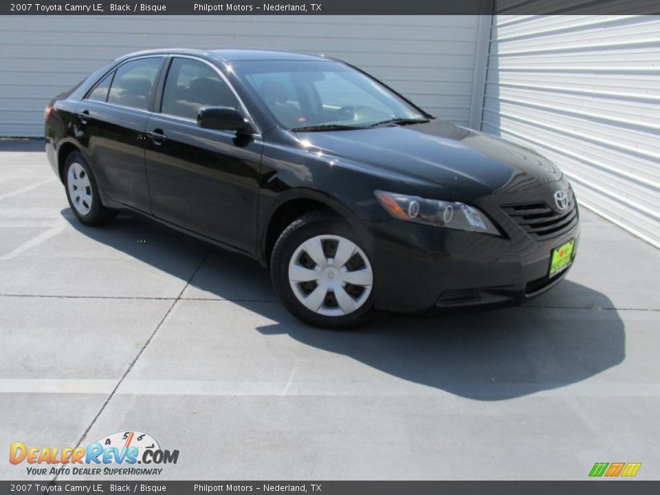 2007 Toyota Camry LE Black / Bisque Photo #1