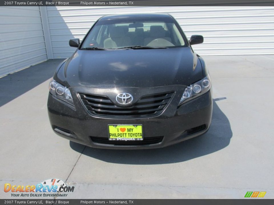 2007 Toyota Camry LE Black / Bisque Photo #5
