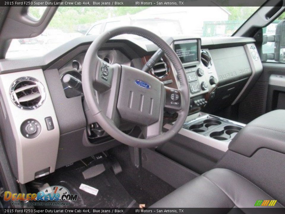 2015 Ford F250 Super Duty Lariat Crew Cab 4x4 Blue Jeans / Black Photo #27