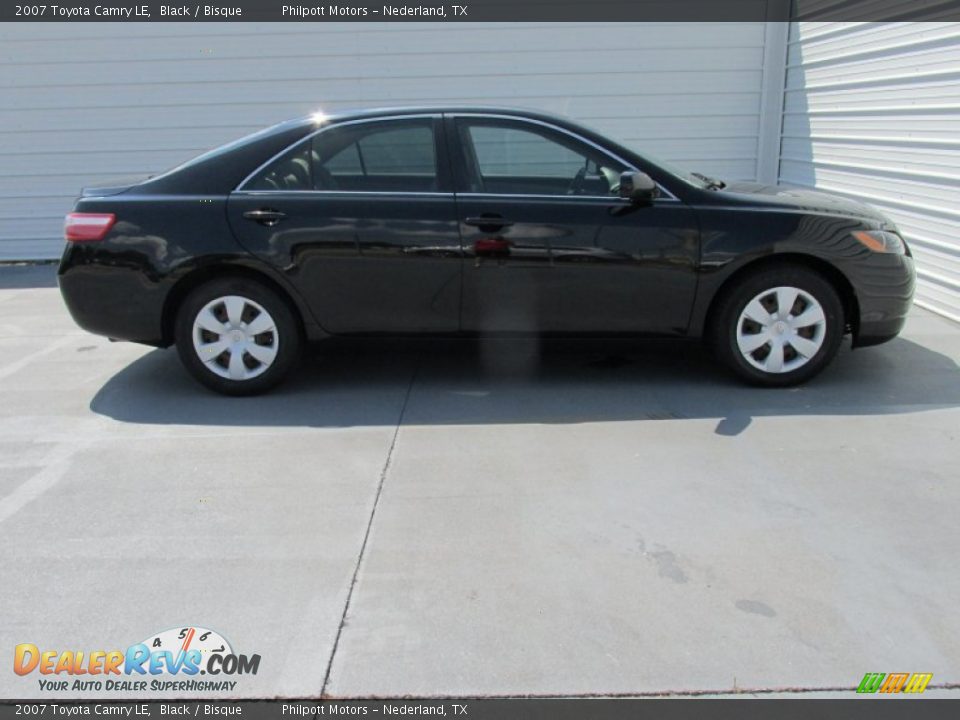 2007 Toyota Camry LE Black / Bisque Photo #8
